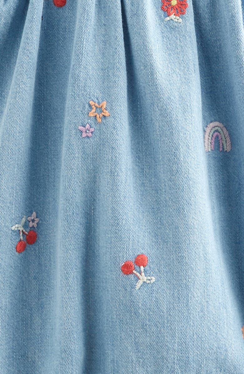 Embroidered Denim Bubble Romper