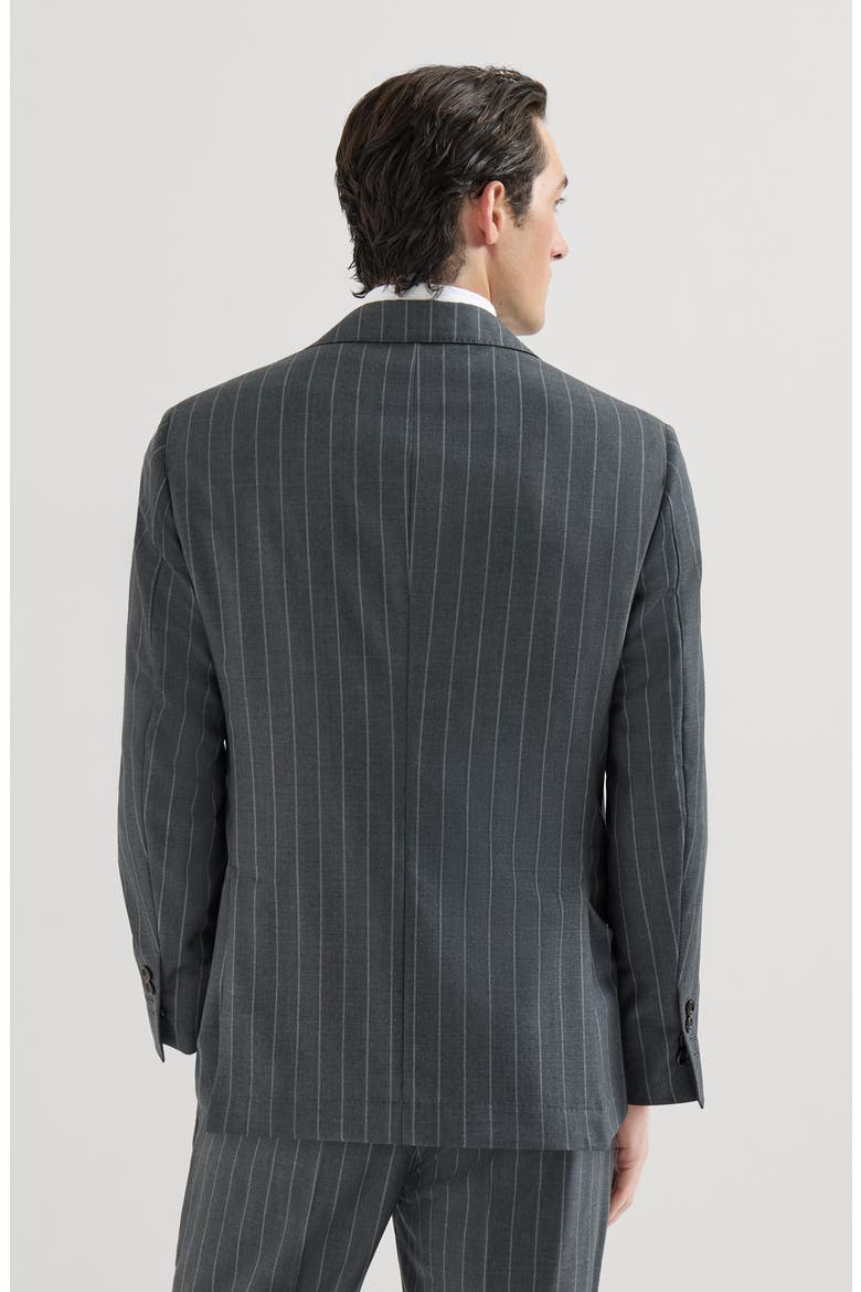 Virgin wool blazer, Alternate, color, Grey