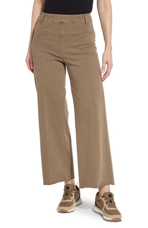 'Lyssentials Erin High Waist Ankle Wide Leg Denim Jeans