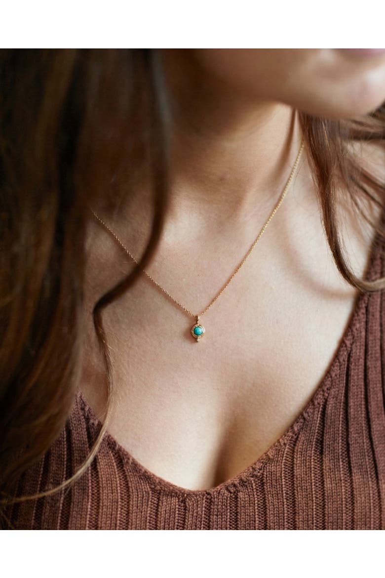 Birthstone Pendant Necklace, Alternate, color, December