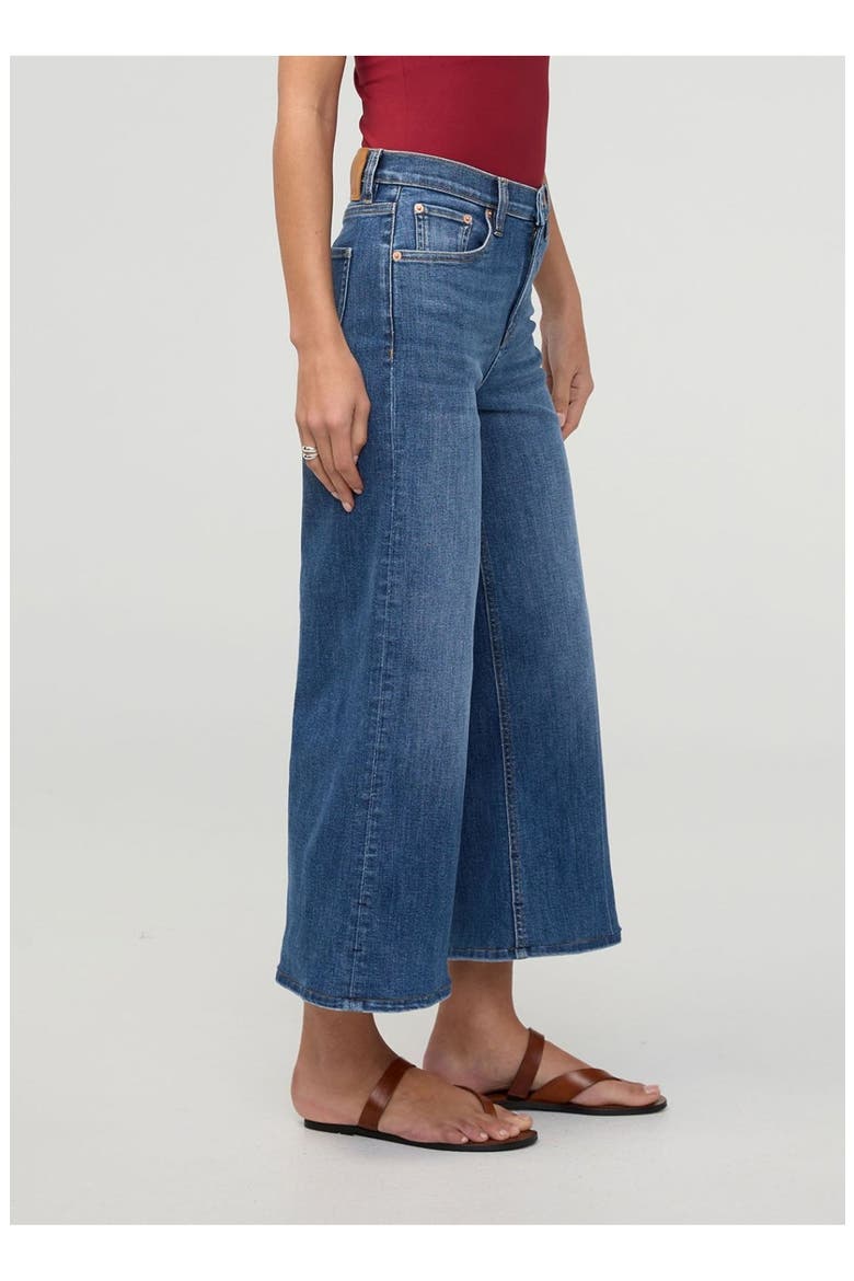 Performance Denim High Rise Wide Leg Crop, Alternate, color, Swell