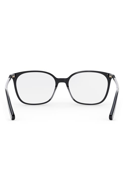 Dior Mini Cd O S4i 54mm Square Optical Glasses In Black