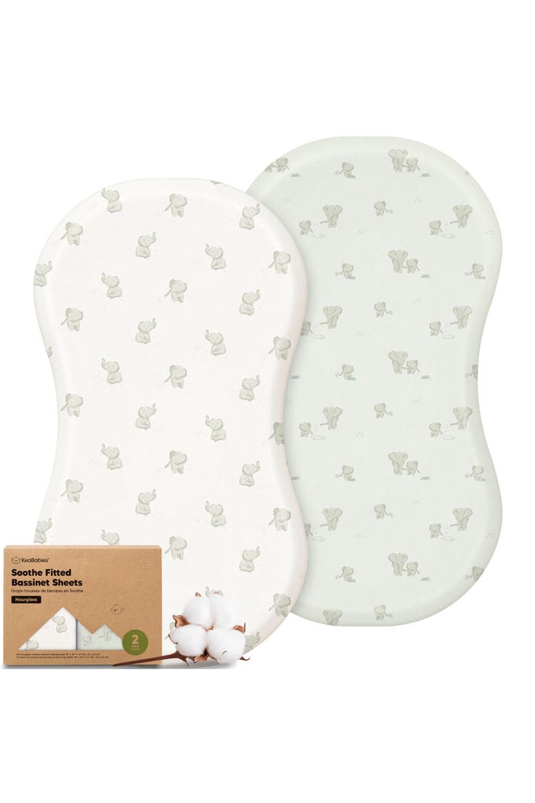 2-Pack Soothe Fitted Bassinet Sheets, Main, color, Elly
