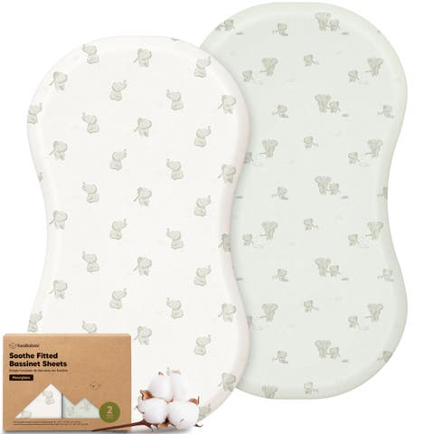 2-Pack Soothe Fitted Bassinet Sheets (Halo)