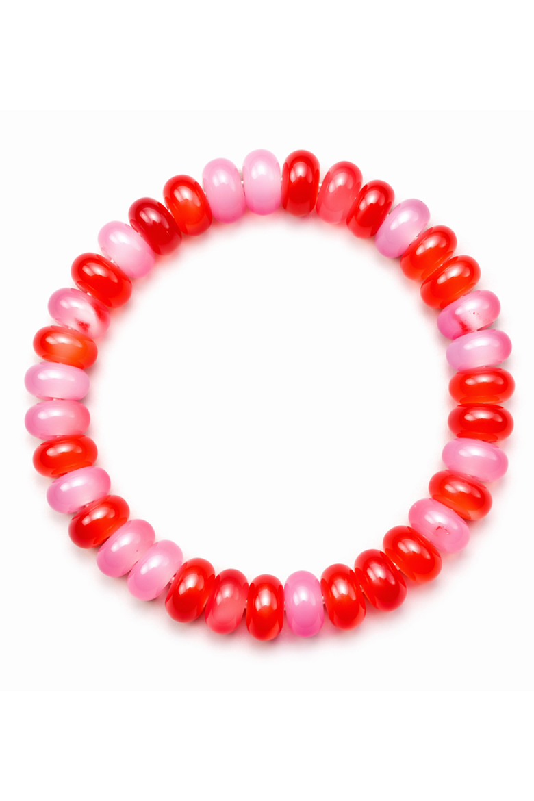 Cherry Cream Gemstone Bracelet, Main, color, Red