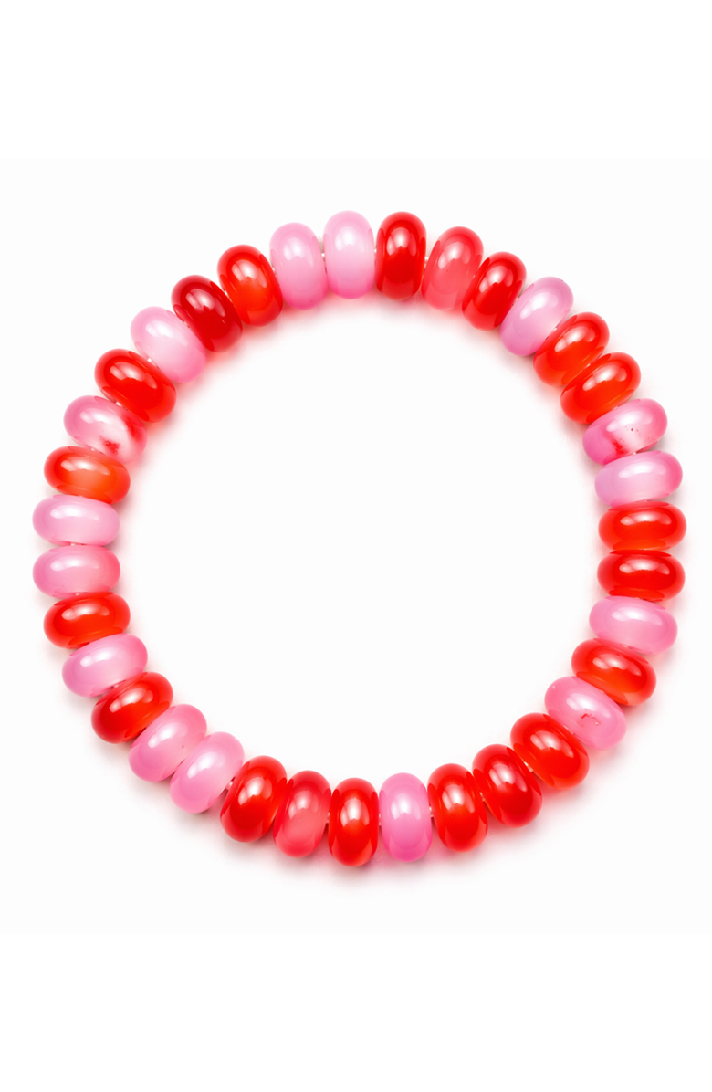 Erin McDermott Jewelry Cherry Cream Gemstone Bracelet, Main, color, Red