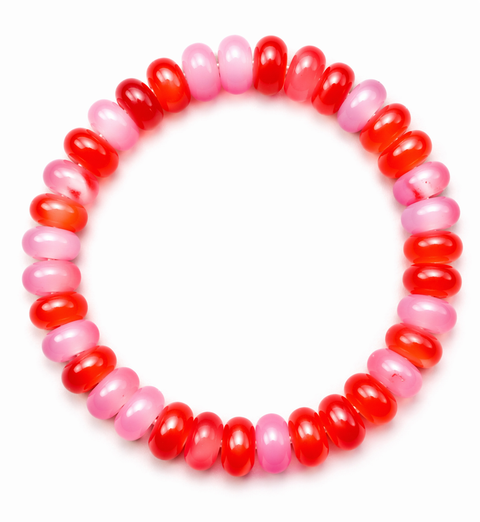 Cherry Cream Gemstone Bracelet