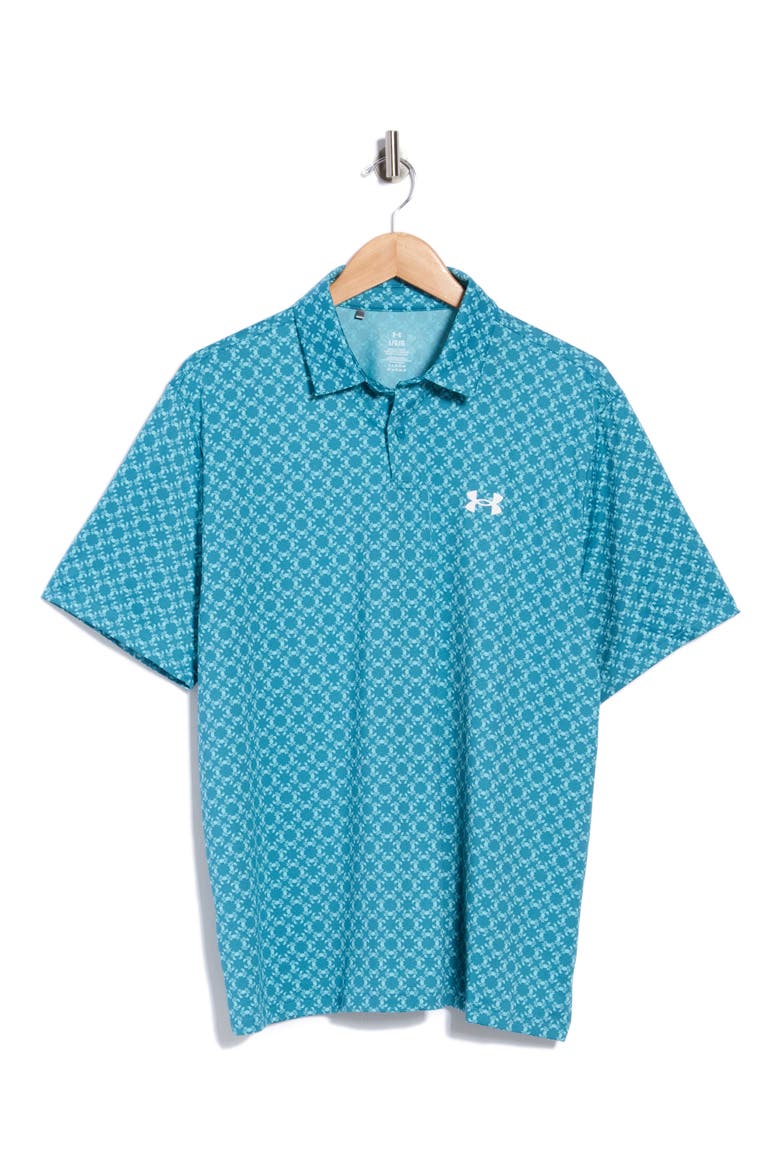 Matchplay Printed Performance Polo, Main, color, 467 BOUNDLESS BLUE