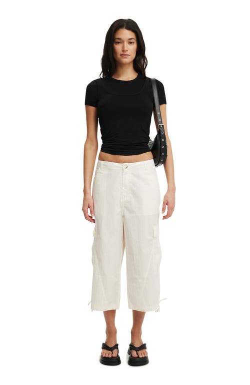 Cotton On Sheer Layer Crew Short Sleeve In Black
