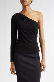 Max Mara Spluga One-Shoulder Jersey Top