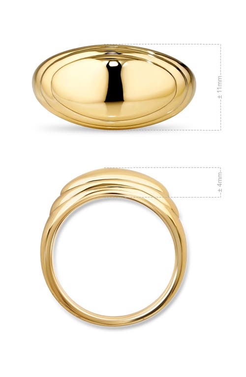 Devata Contour Line Dome Ring In Gold