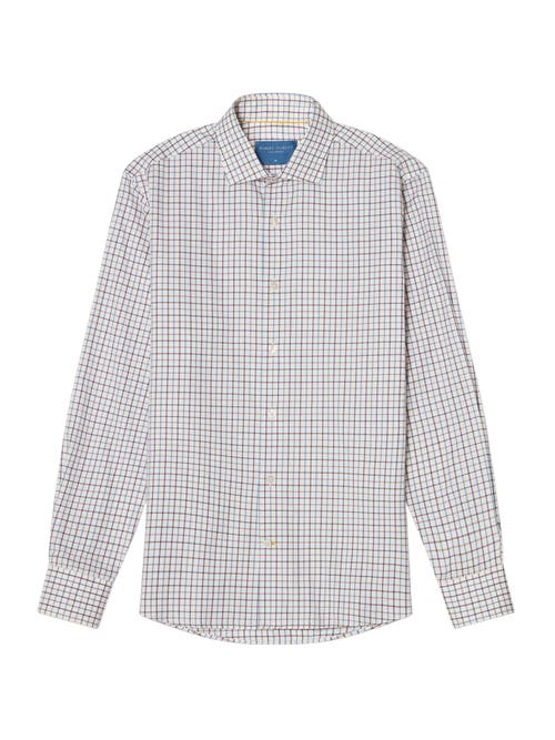 Robert Talbott Reynolds Ultra Light Weight Brushed Tattersall Shirt In White
