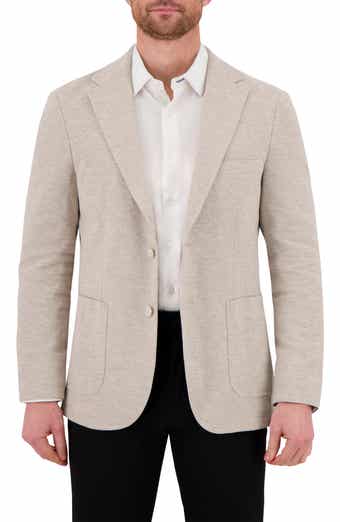 Victor Emmanuel Unstructured Comfort Knit Cotton Blend Sport Coat