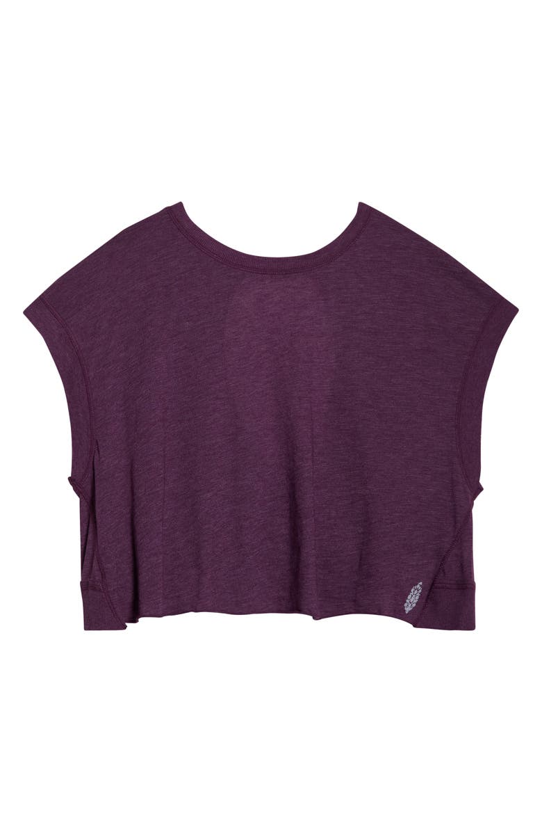 Free People FP Movement My Tee Time Open Back T-Shirt, Alternate, color, Black Cherry