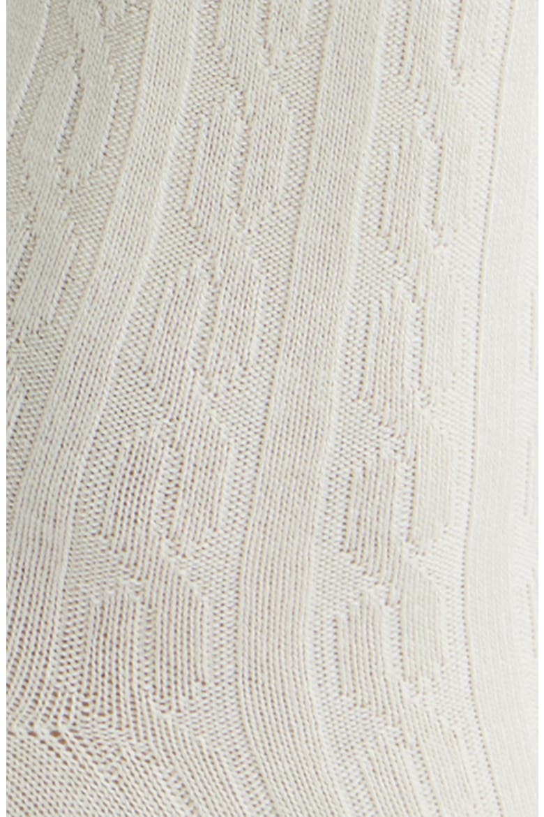 Cable Crew Socks, Alternate, color, IVORY