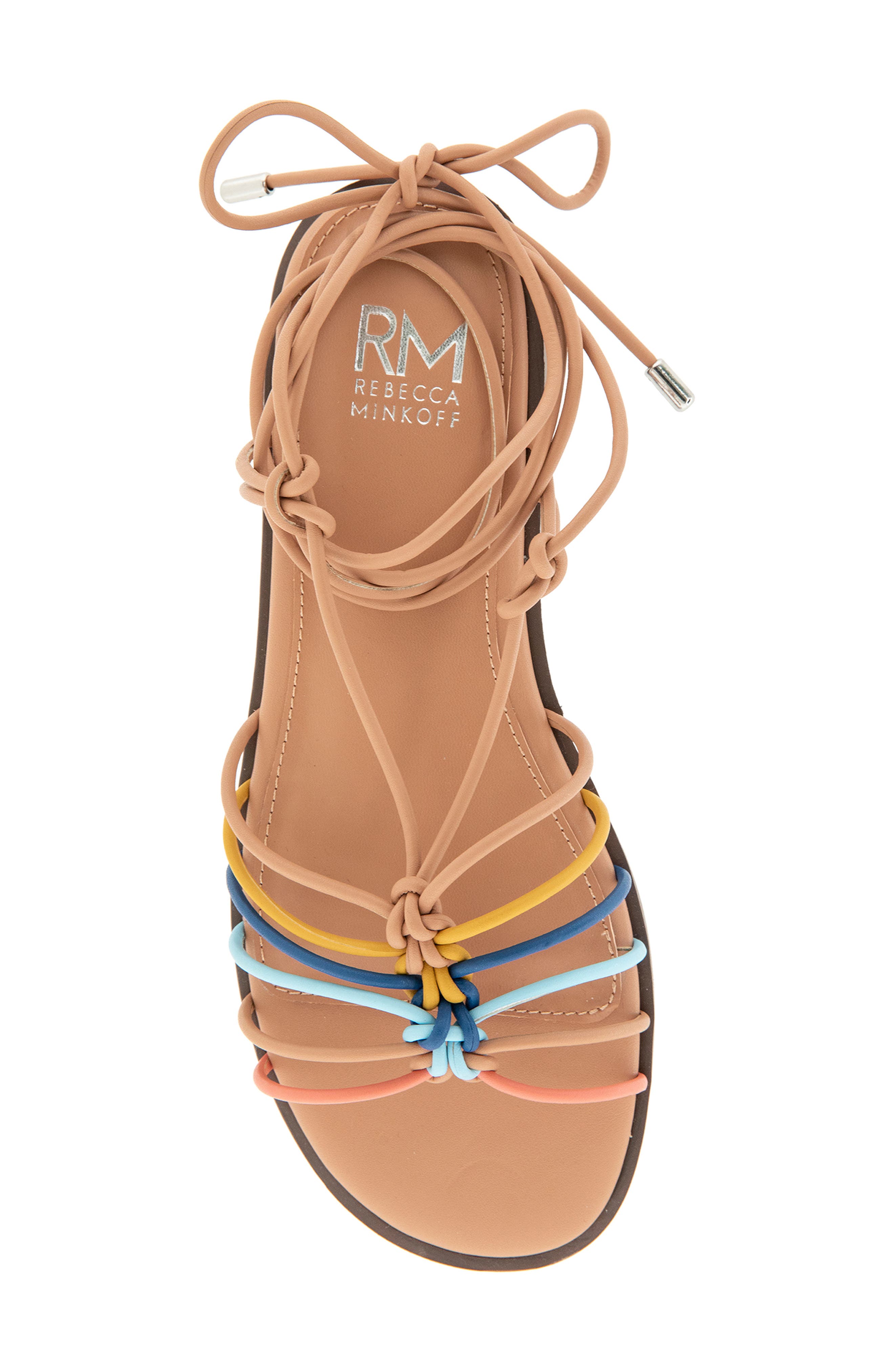 Caroline Ankle Wrap Sandal, Alternate, color, BROWN