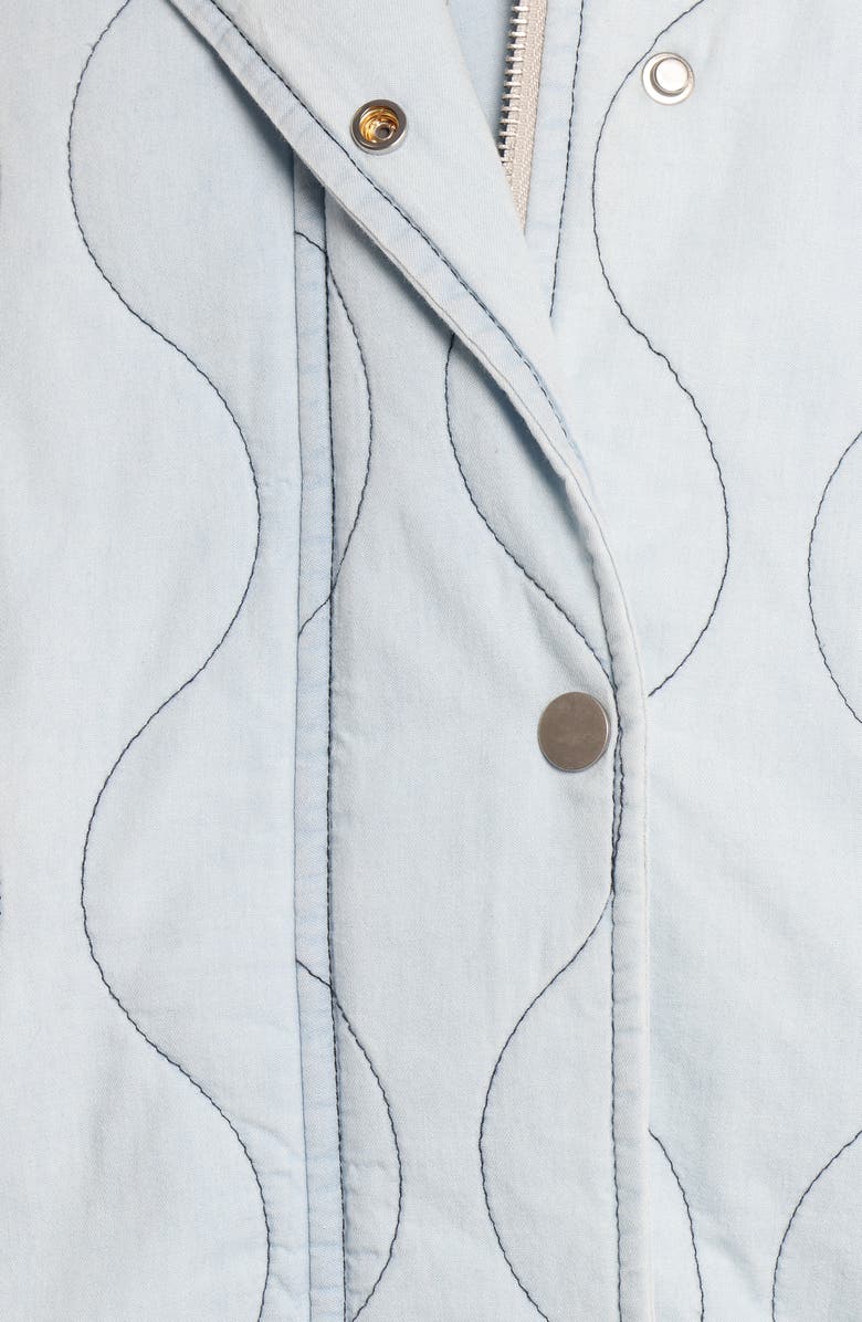 Petal & Pup Keah Onion Quilted Bomber Jacket, Alternate, color, Blue