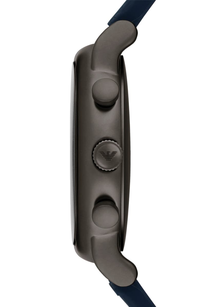 Emporio Armani Chronograph Silicone Strap Watch, 28mm, Alternate, color,