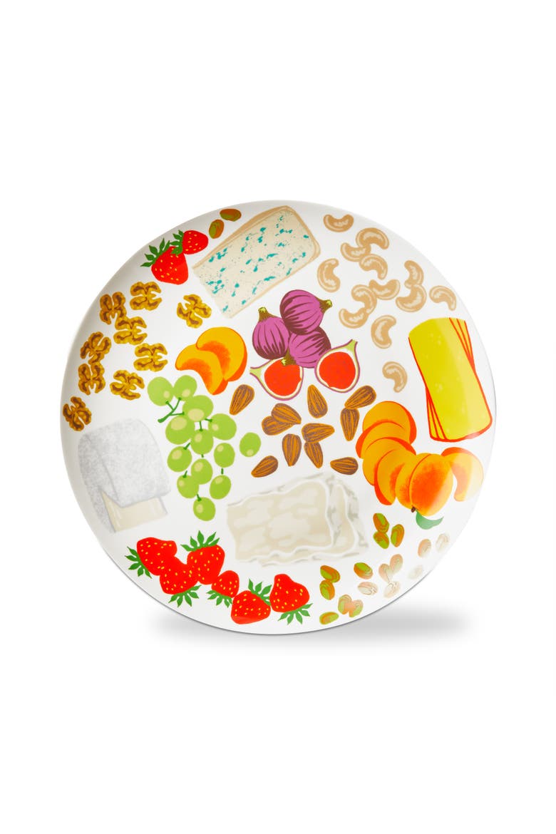Everyday Fromage Platter Bone China Multi 12 x 12 x 1.25 in, Main, color, White