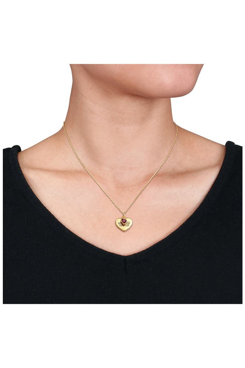 Love You Forever Pendant Necklace, Alternate, color, RED