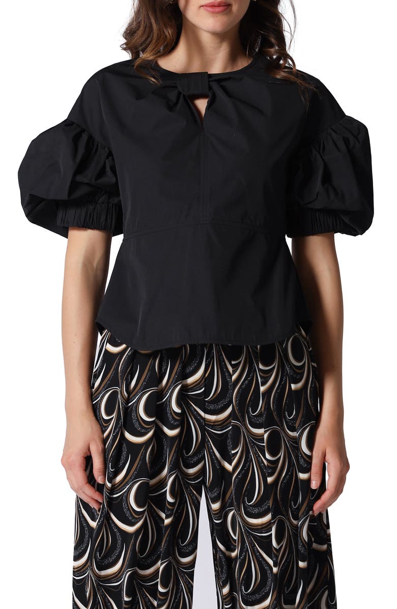 GRACIA Cutout Puff Sleeve Top, Main, color, 