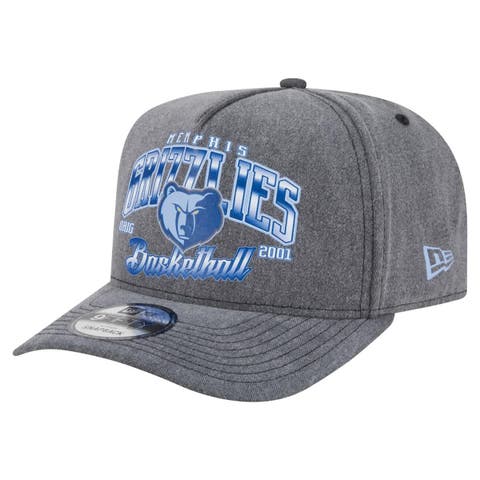 Men's New Era  Charcoal Memphis Grizzlies Throwback Washed Pre-Curved 9FIFTY Snapback Hat