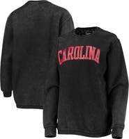 PRESSBOX Women's Pressbox Black South Carolina Gamecocks Comfy Cord Vintage Wash Basic Arch Pullover Sweatshirt