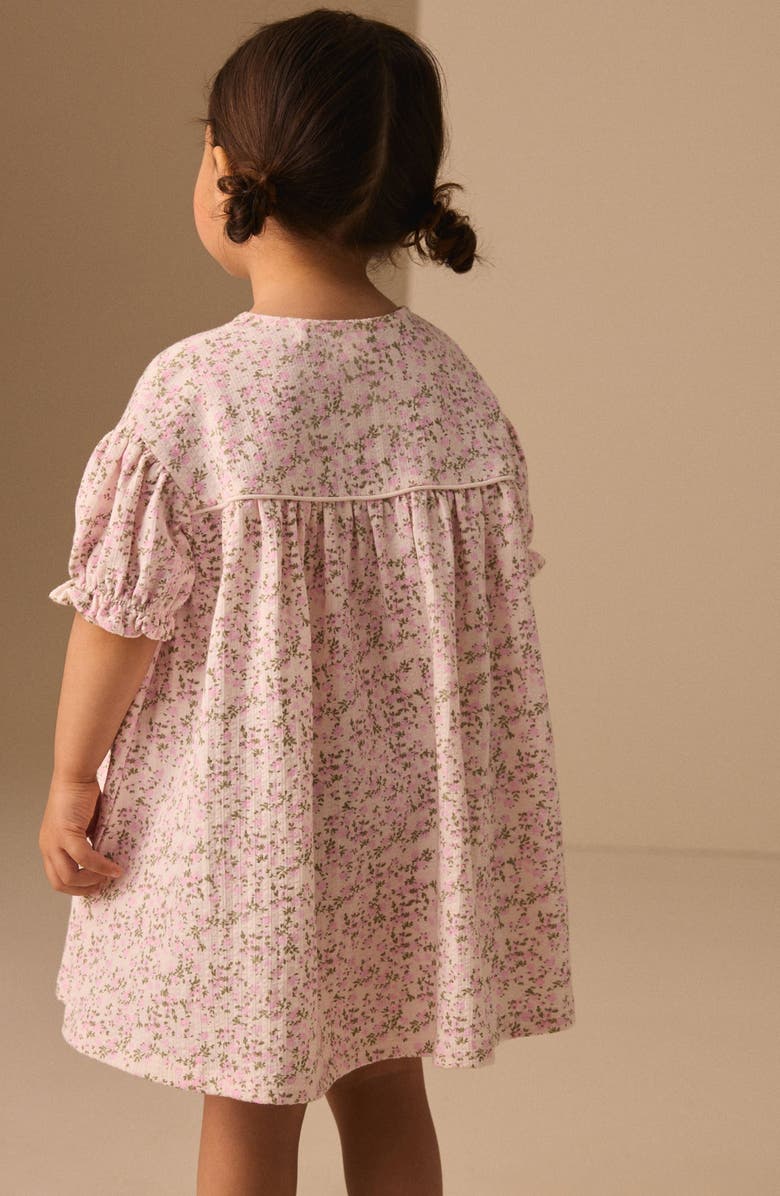 NEXT Kids' Ditsy Floral Cotton Dress, Alternate, color, Pink