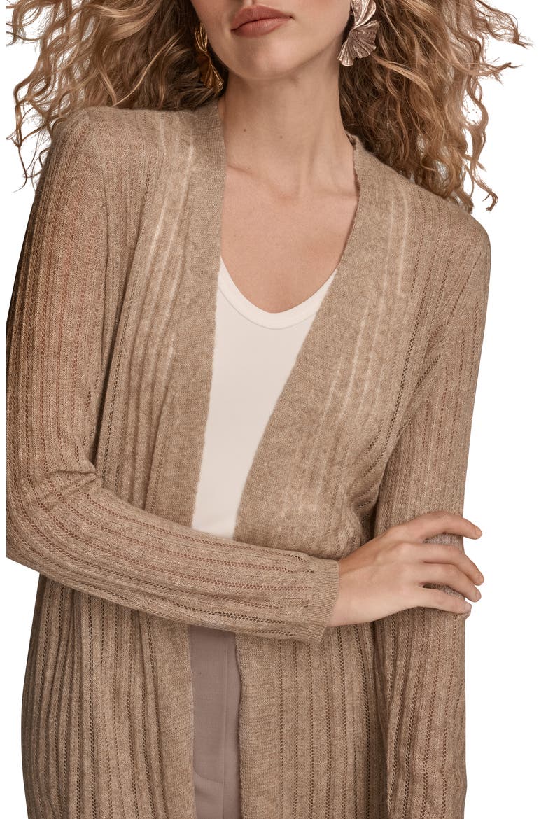 Pointelle Cardigan, Alternate, color, HEATHER NOLITA