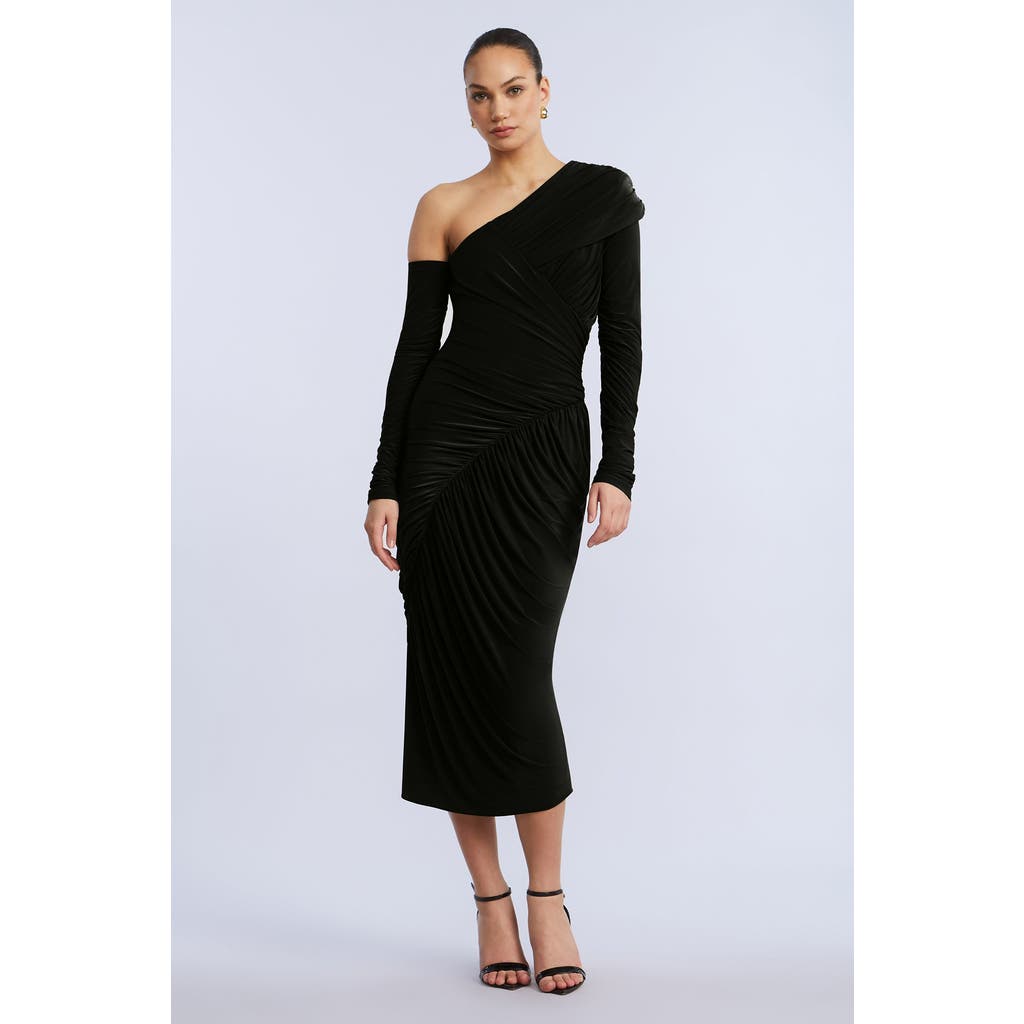 Bcbg Jersey Midi Dress In Black