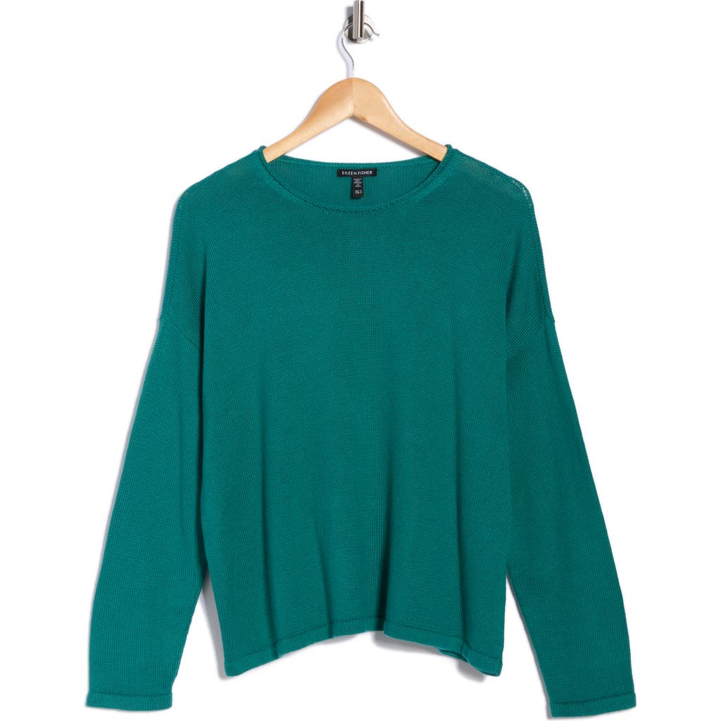 Eileen Fisher Long Sleeve Sweater In Green