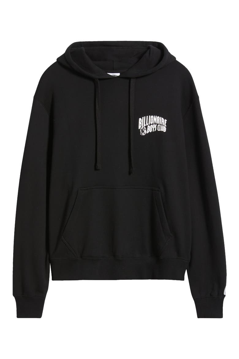 Arch Logo Graphic Hoodie, Alternate, color, BLACK