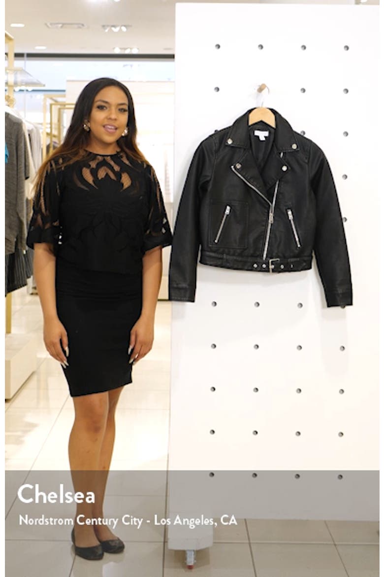 Kota Faux Leather Crop Moto Jacket video