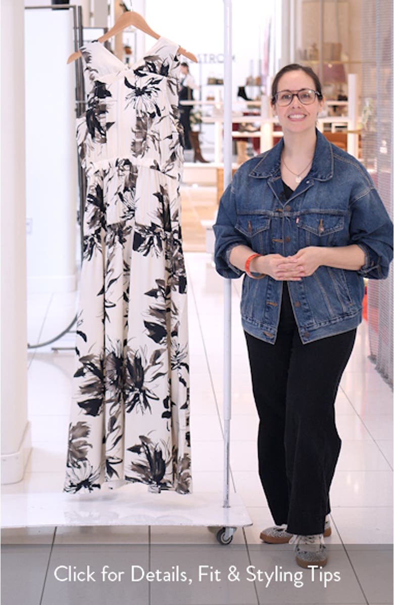 Floral Print Maxi Dress, sales video thumbnail