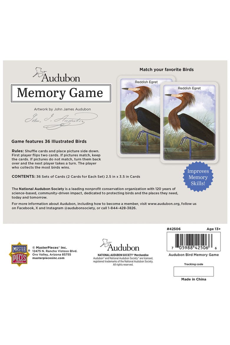 Audubon Memory Game, Alternate, color, Multicolor