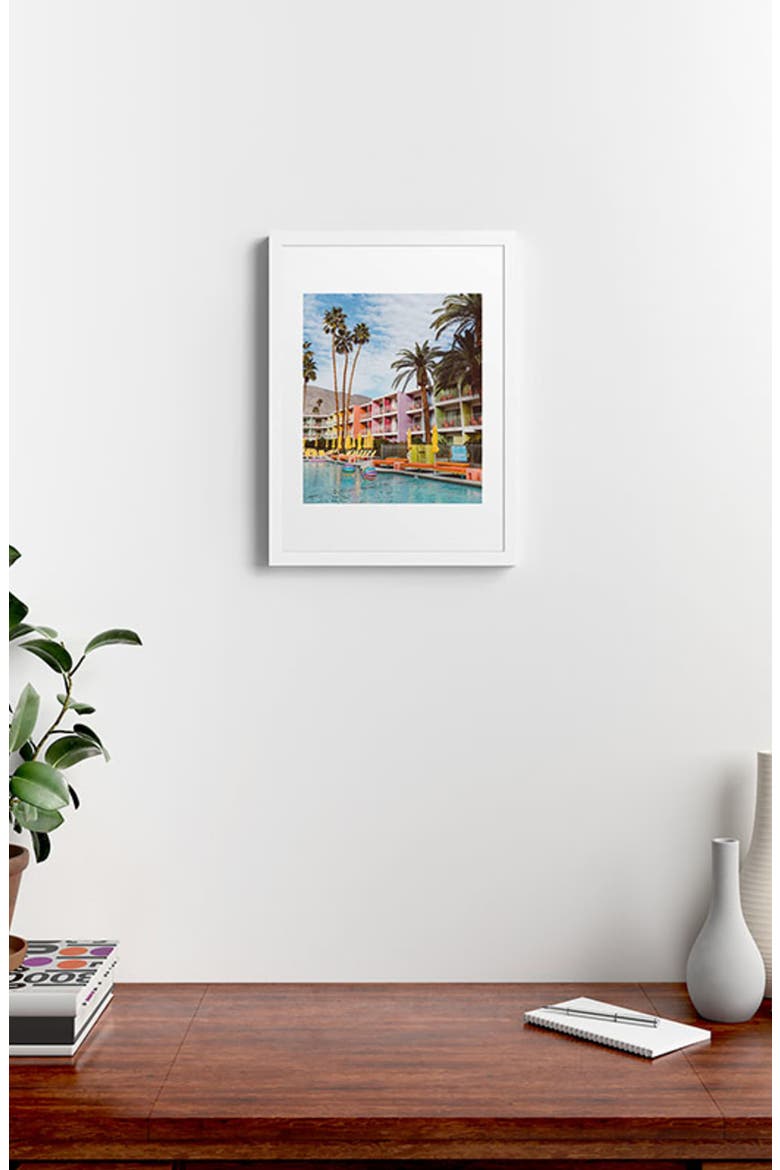 Palm Springs Pool Day VII Framed Art Print, Alternate, color, BLUE
