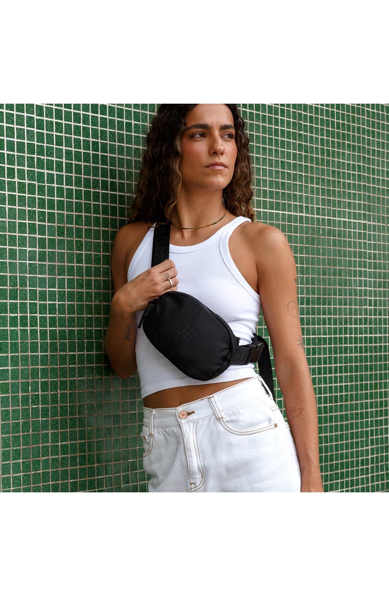 Cubitt Belt Bag Lightweight Water Resistant Crossbody Waist Bag for Travel & Daily Use, Alternate, color, Obsidian Black