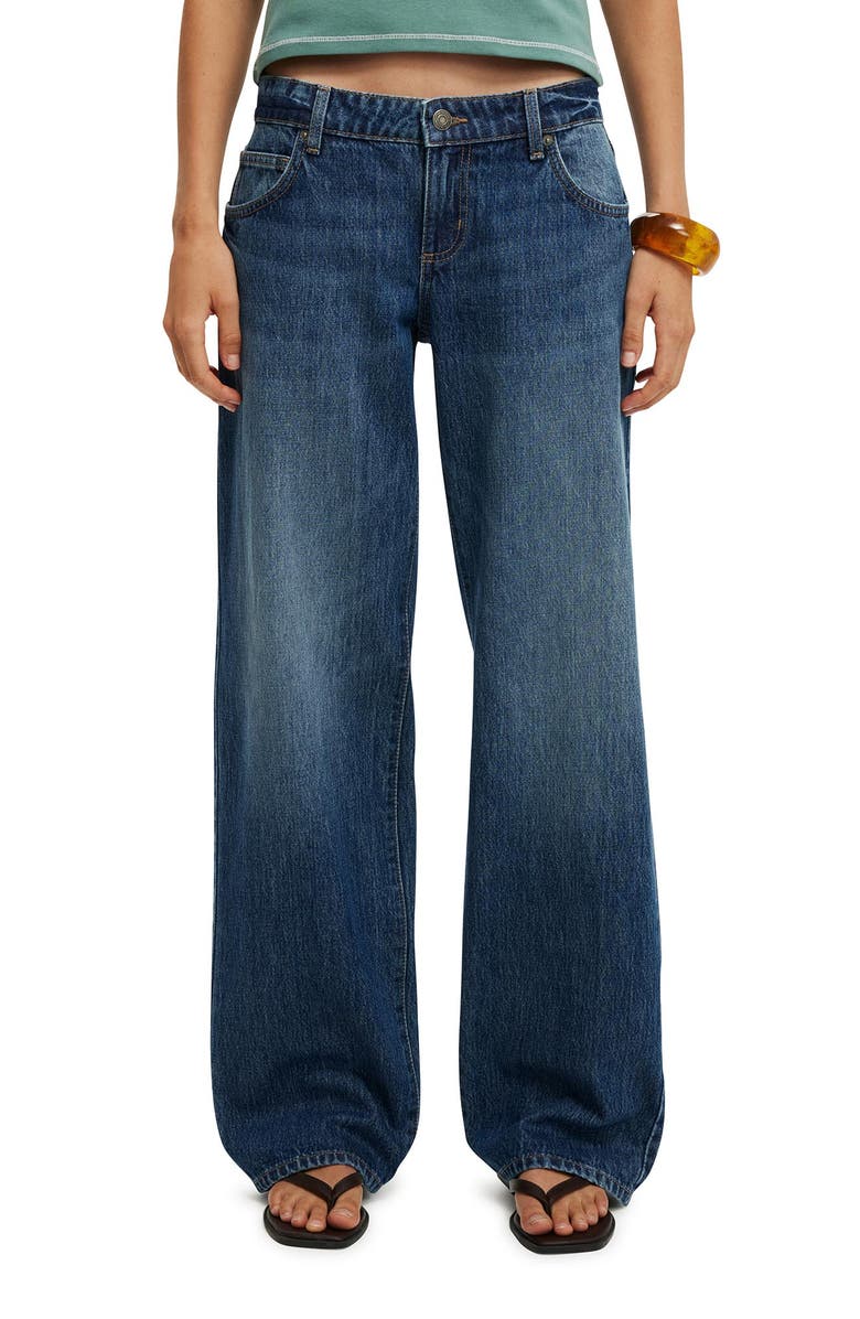 Cotton On Women's Low Rise Straight Jean, Main, color, River Blue