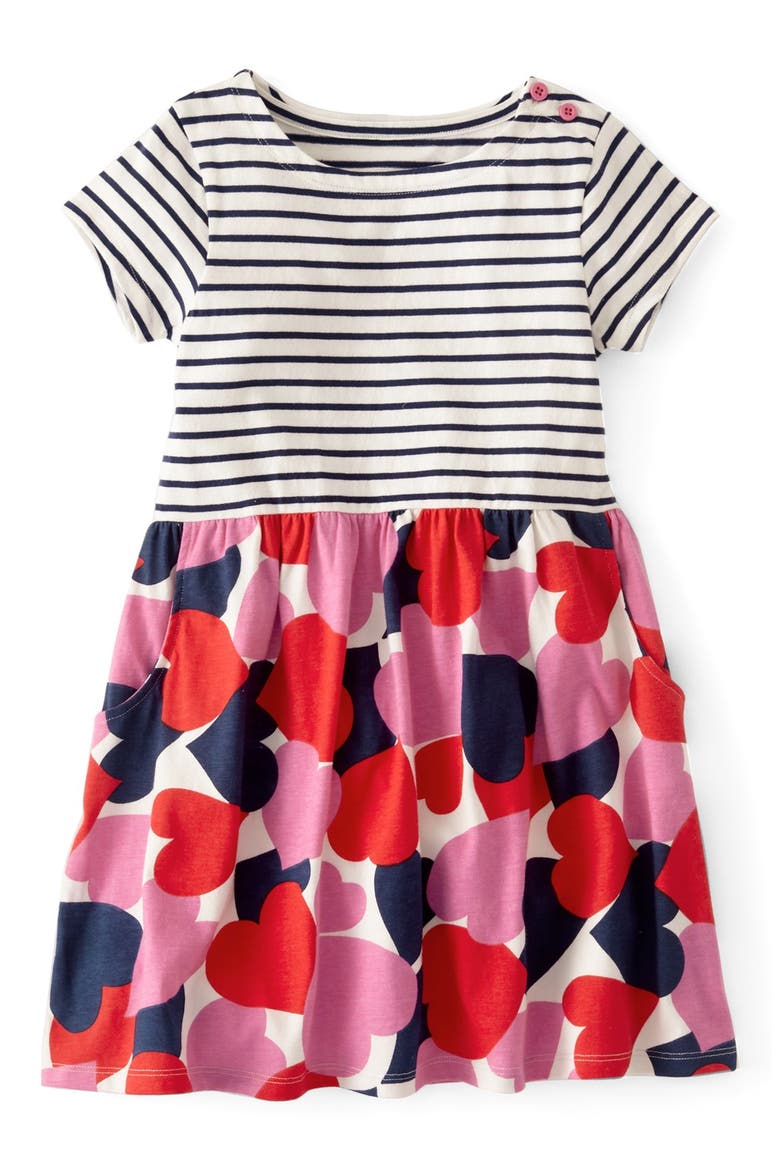 'Hotchpotch' Jersey Dress (Toddler Girls, Little Girls & Big Girls)(Online Only), Main, color, NAVY VALENTINE