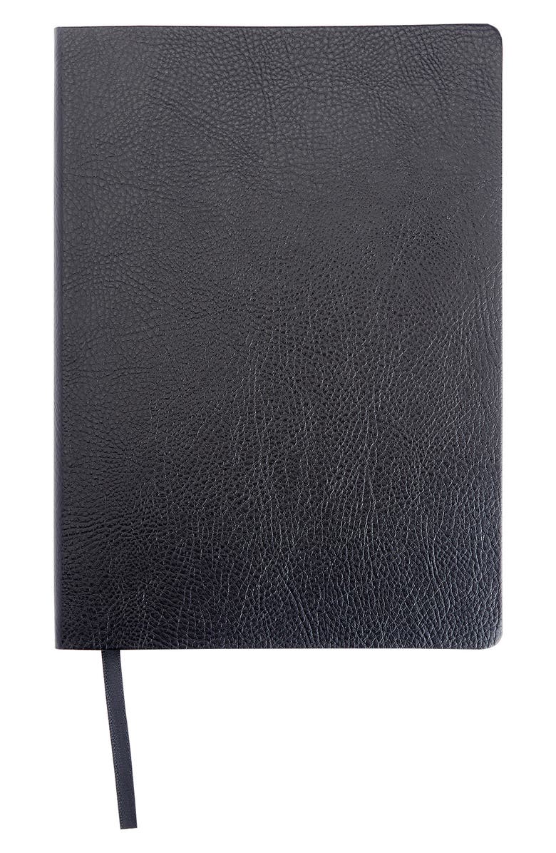 ROYCE New York Personalized Leather Journal, Main, color, Black - Deboss
