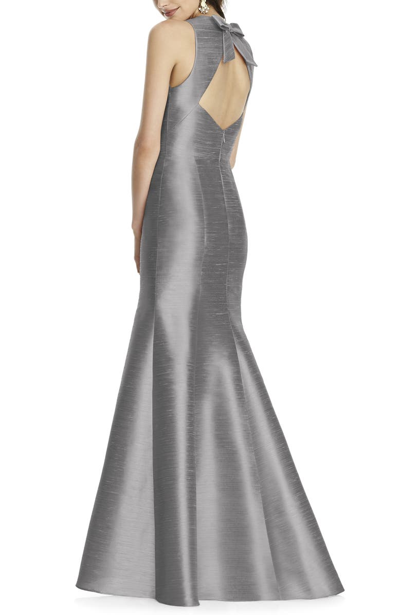 Alfred Sung Dupioni Trumpet Gown, Alternate, color,