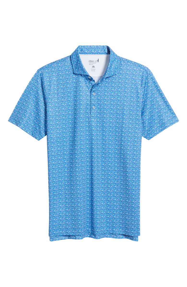 johnnie-O Floral Reef PREP-FORMANCE Golf Polo, Alternate, color, Palisades Blue