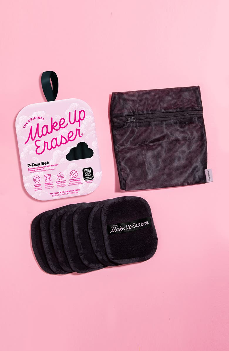 The Original MakeUp Eraser 7-Day Chic MakeUp Eraser Set with Laundry Bag, Alternate, color, Black