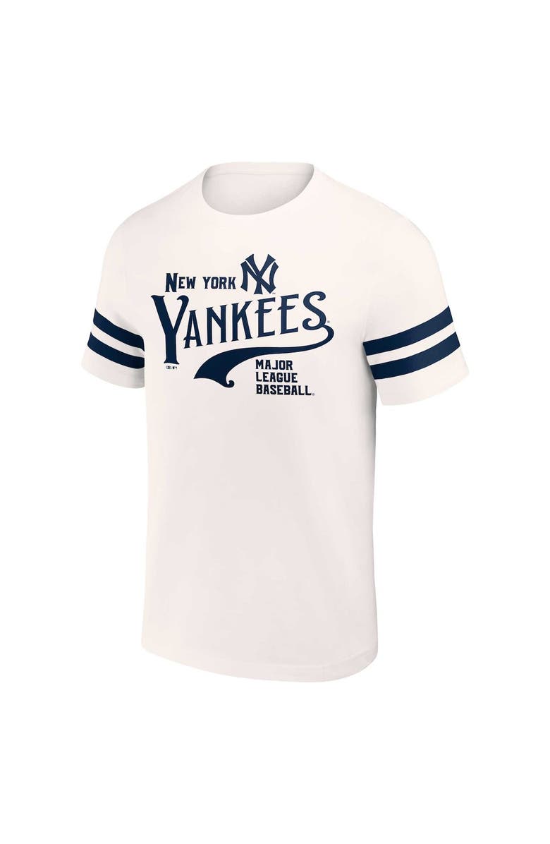 Darius Rucker Collection by Fanatics Men's Darius Rucker Collection by Fanatics Cream New York Yankees Yarn Dye Vintage T-Shirt, Alternate, color,