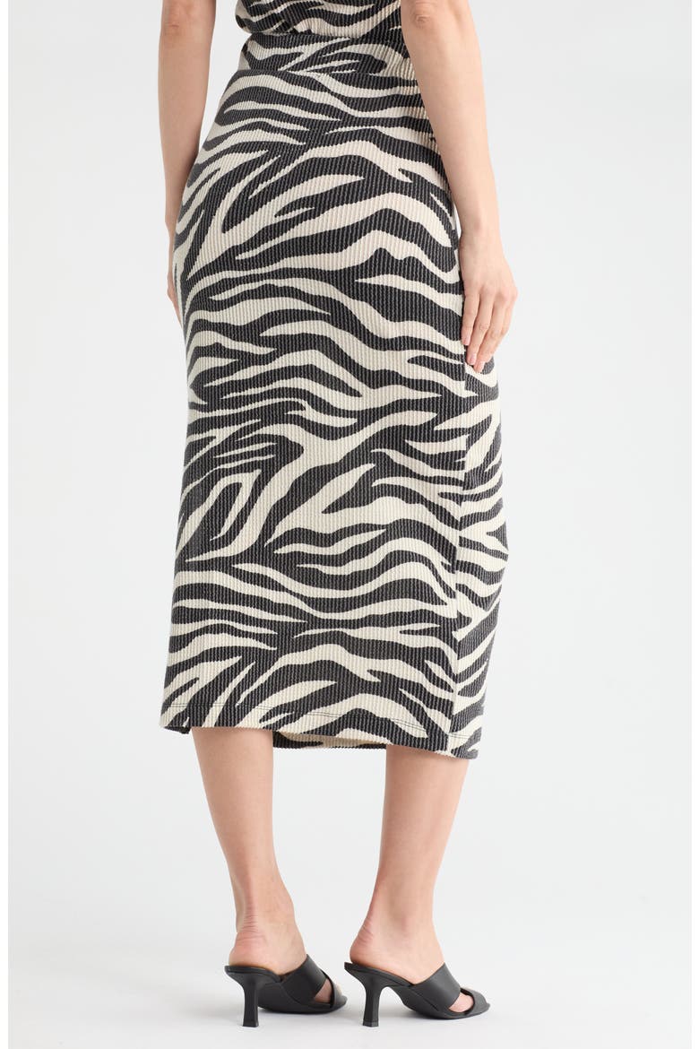 Zebra Rib Knit Skirt, Alternate, color, BLACK MULTI