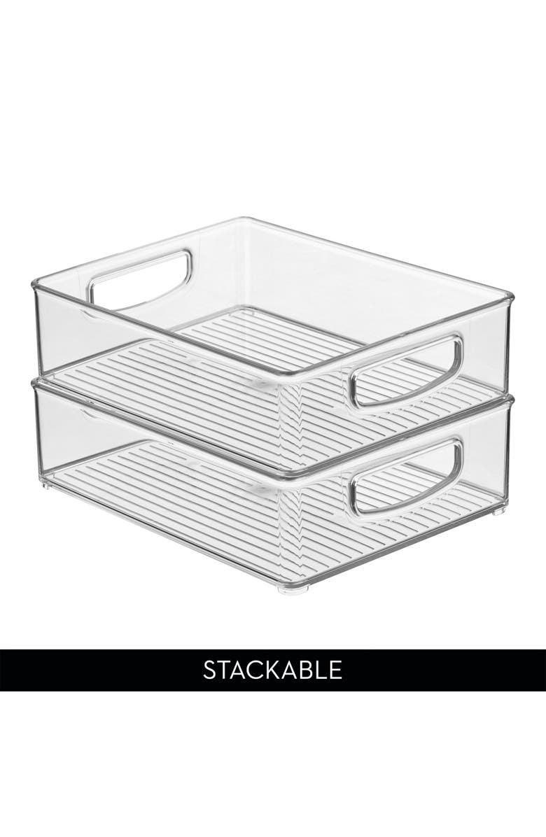 iDesign 18-Piece Clear Bin Organization Set, Alternate, color, Clear