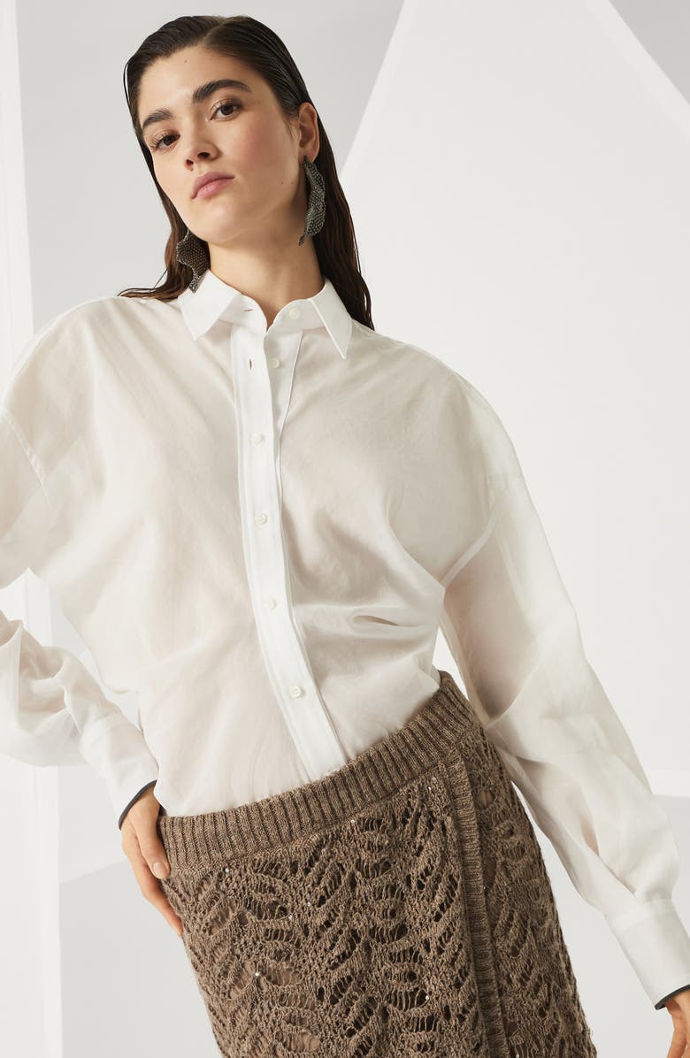 Brunello Cucinelli Organza shirt, Alternate, color,