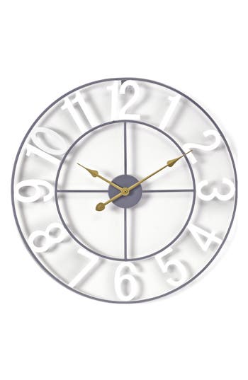 Sorbus 24 Inch Numeral Wall Clock In White