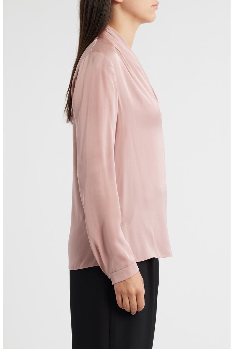 Nellie Pleated Stretch Silk Top, Alternate, color, VINTAGE ROSE