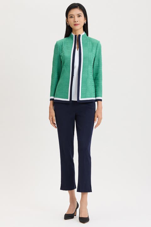 Heritage Contrast Trim Knit Jacket